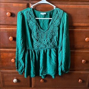 Maurices Green Peplum Blouse